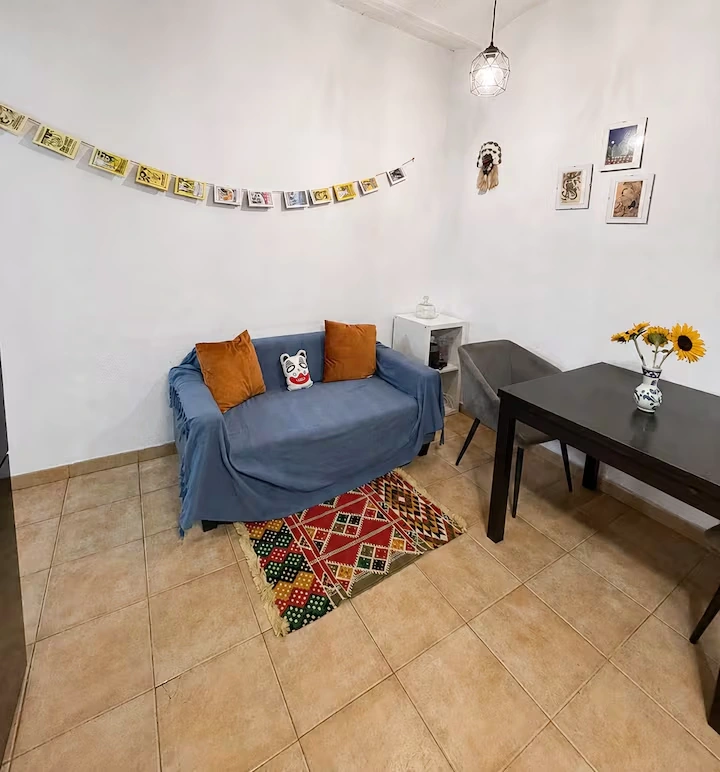 Sofa and dining corner